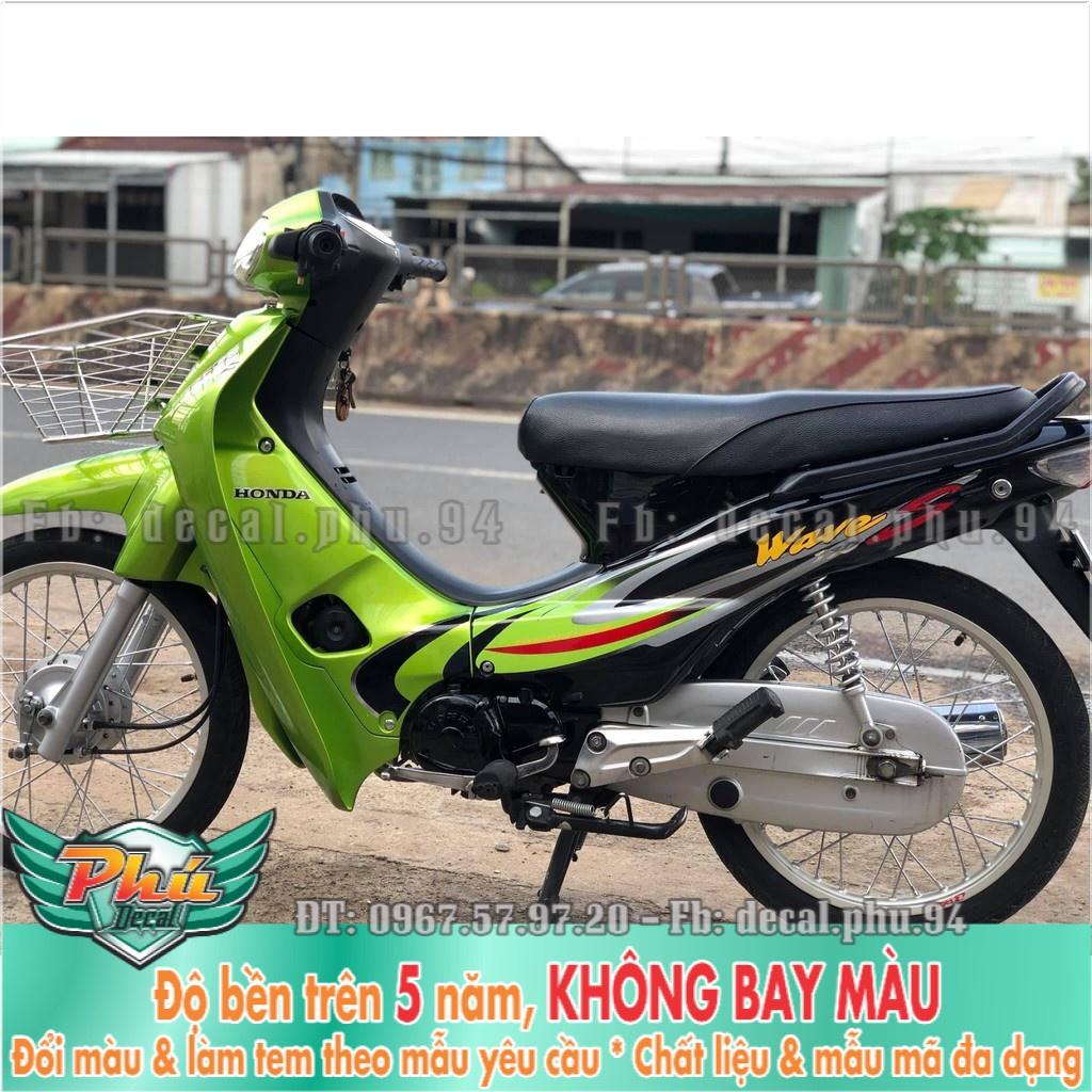 Tem rời Wave nhỏ xanh đen S -1