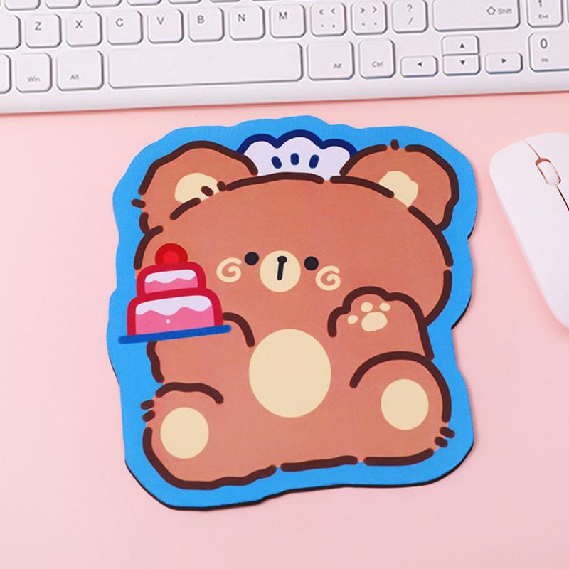 Tấm Lót Chuột Và Bàn Phím Máy Tính Chống Trượt In Hình Gấu Hoạt Hình Dễ Thương Dành Cho Nữ Sinh