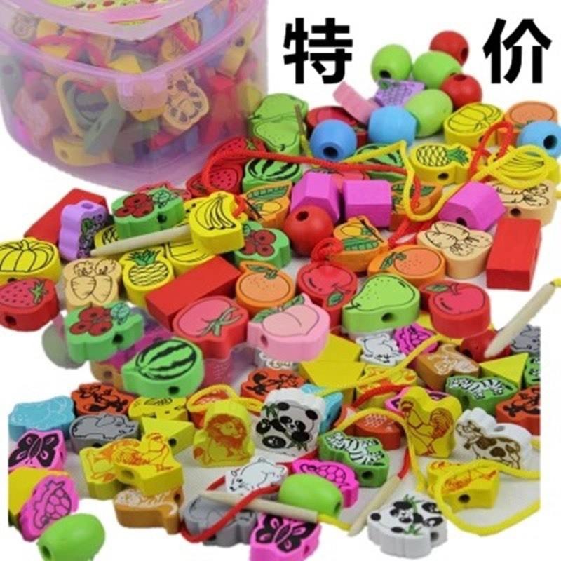 Đồ chơi luồn hạt gỗ