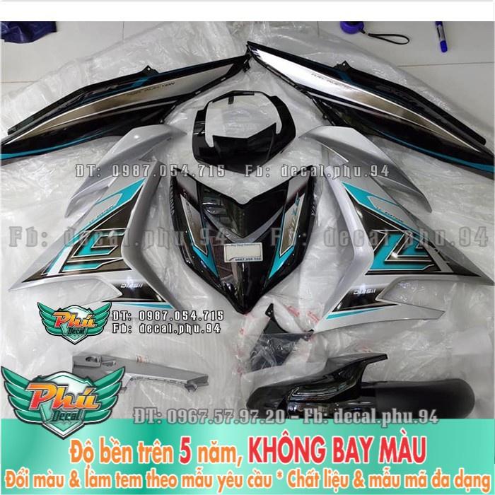Tem rời EX 150 LC bạc đen 2 -1