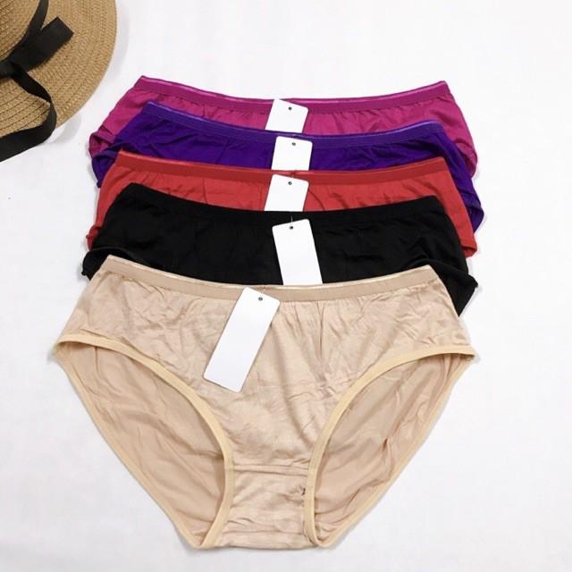Quần Lót Thun Cotton Trơn Phom To Lưng Cao