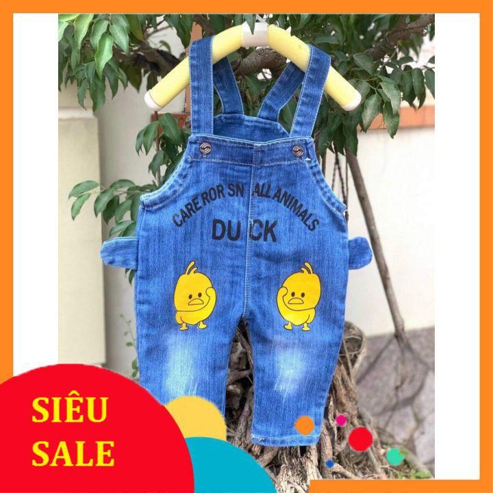 Yếm Jean Bò Mềm Cho Bé Trai Bé Gái (6-17kg