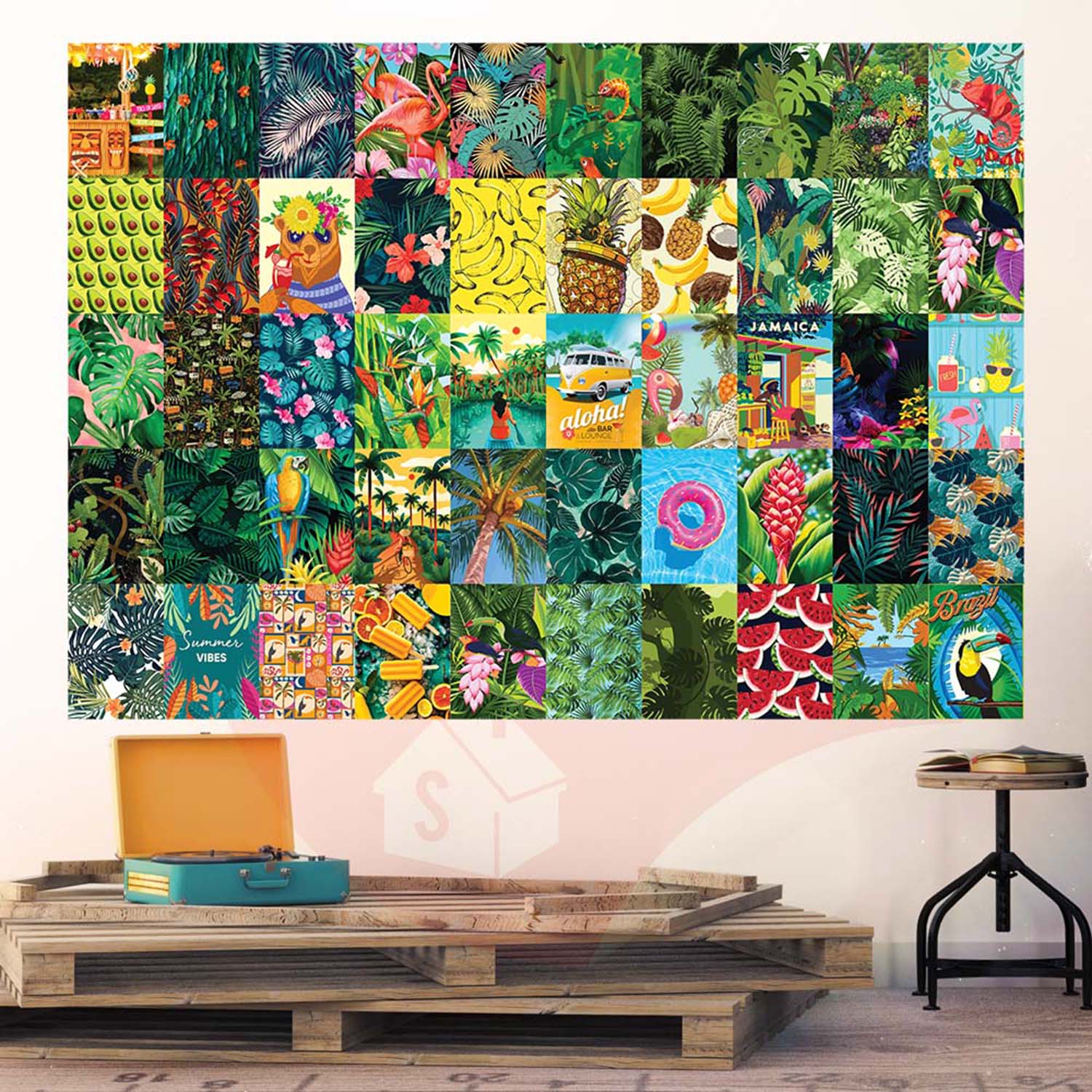 TROPICAL - Set 50 Poster A4 dán tường trang trí decor quán nhà cửa - STICKER FACTORY