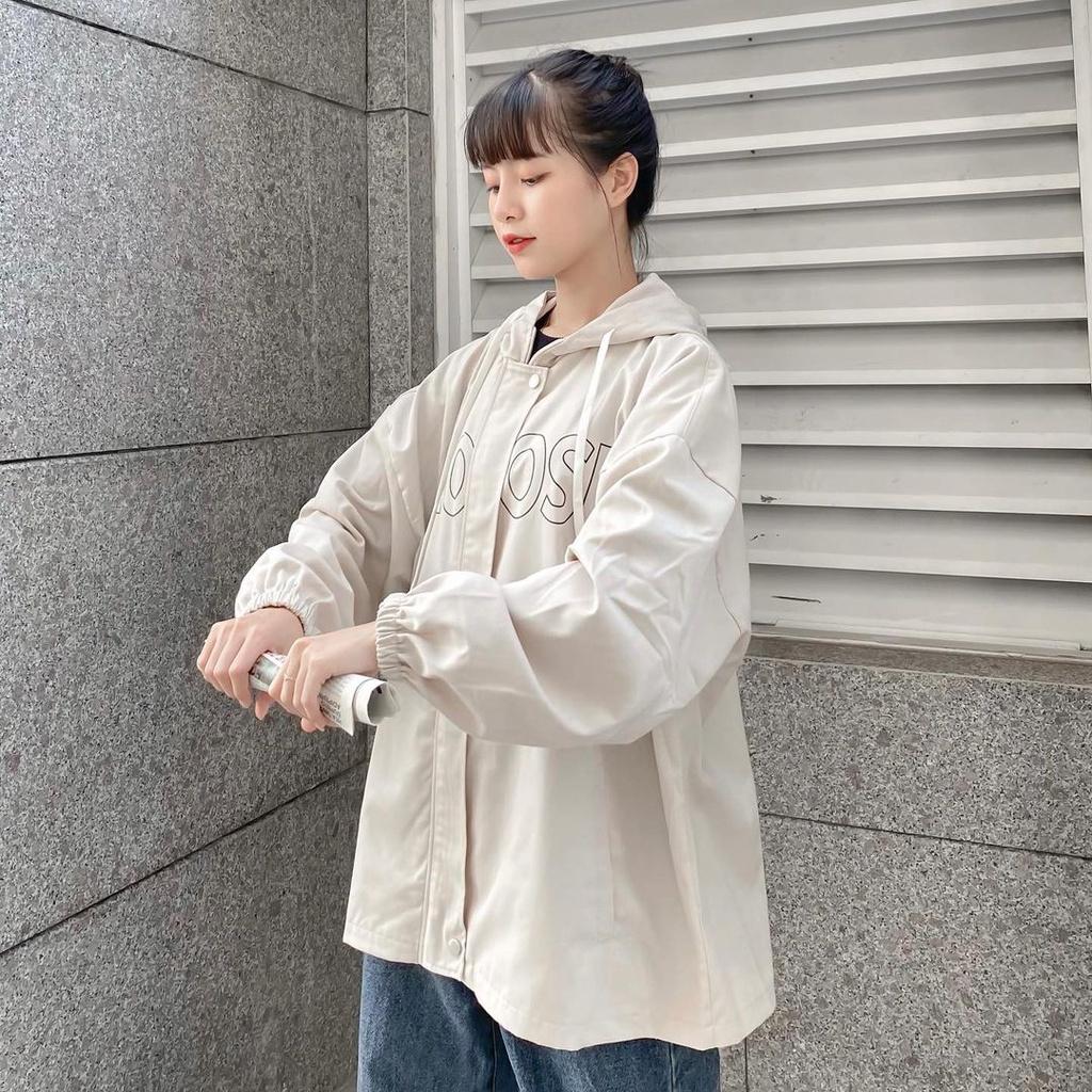 Áo Khoác Form Rộng CHOOSE Vải Kaki Dày Dặn Phong Cách Ulzzang Unisex