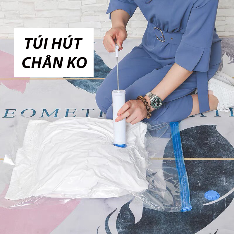 Túi Hút Chân Không Trong Suốt - Máy Hút Chân Không Đựng Quần Áo, Chăn Màn Mền, Gọn Gàng, Chống Mốc