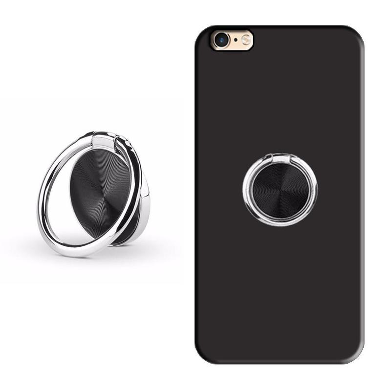 ỐP LƯNG DẺO ĐEN KÈM NHẪN DÀNH CHO IPHONE 6