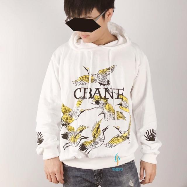 Áo hoodie nam nữ in đàn cò tung cánh