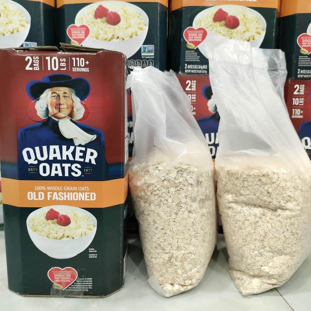 QUAKER OLD FASHION 4.53KG Yến Mạch Nguyên Hạt Cán Mỏng Quaker Oats Chính hãng 100%