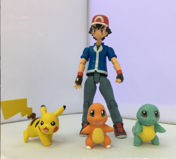 Mô hình Khớp Pokemon satoshi,Pikachiu, rồng lửa, rùa nước