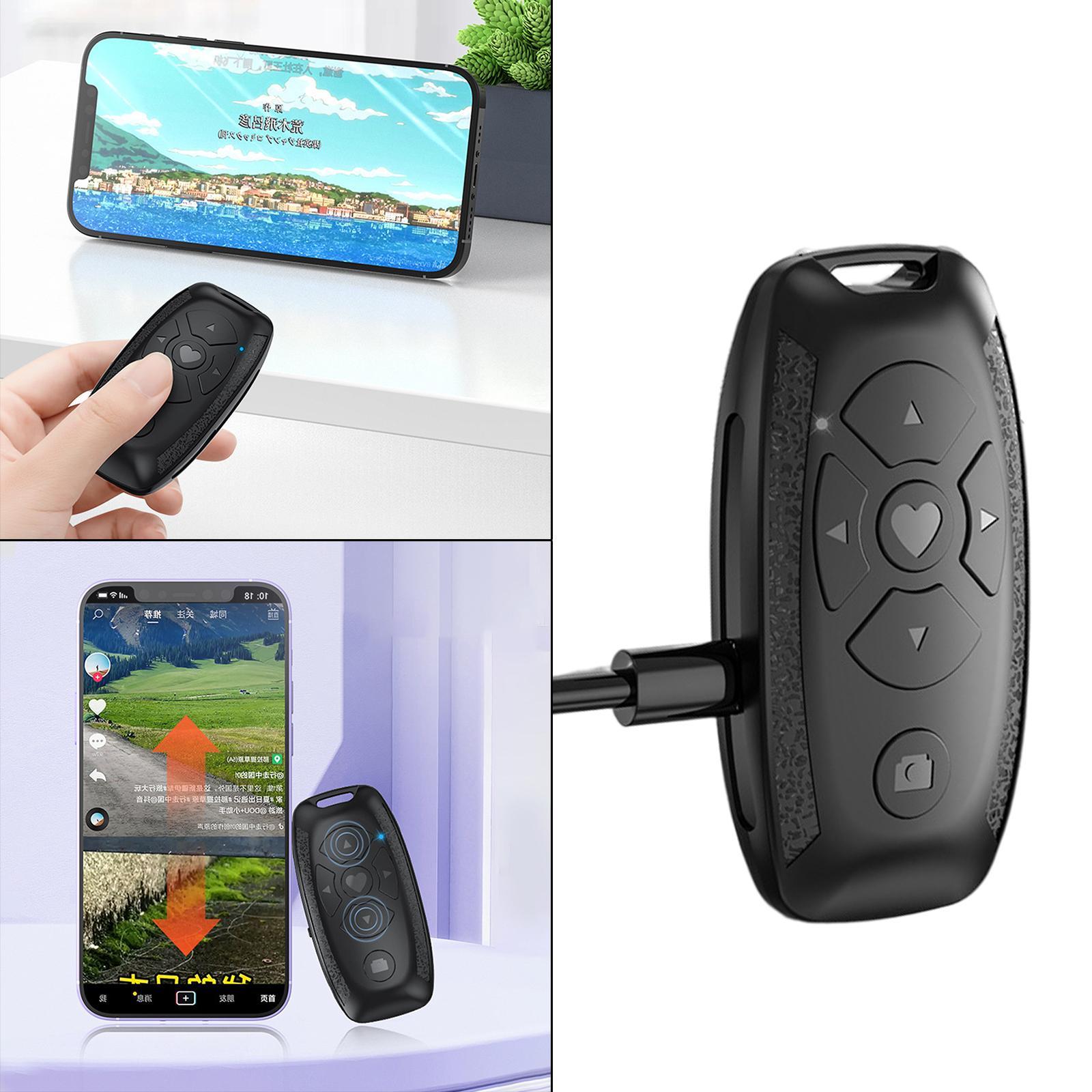 Bluetooth Camera Shutter Remote Selfie Button Accessories Black