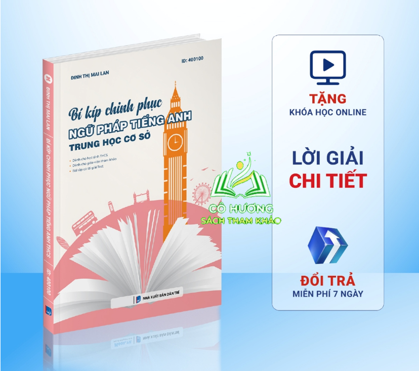 Sách Bí kíp chinh phục ngữ pháp tiếng anh THCS moonbook #huongbook