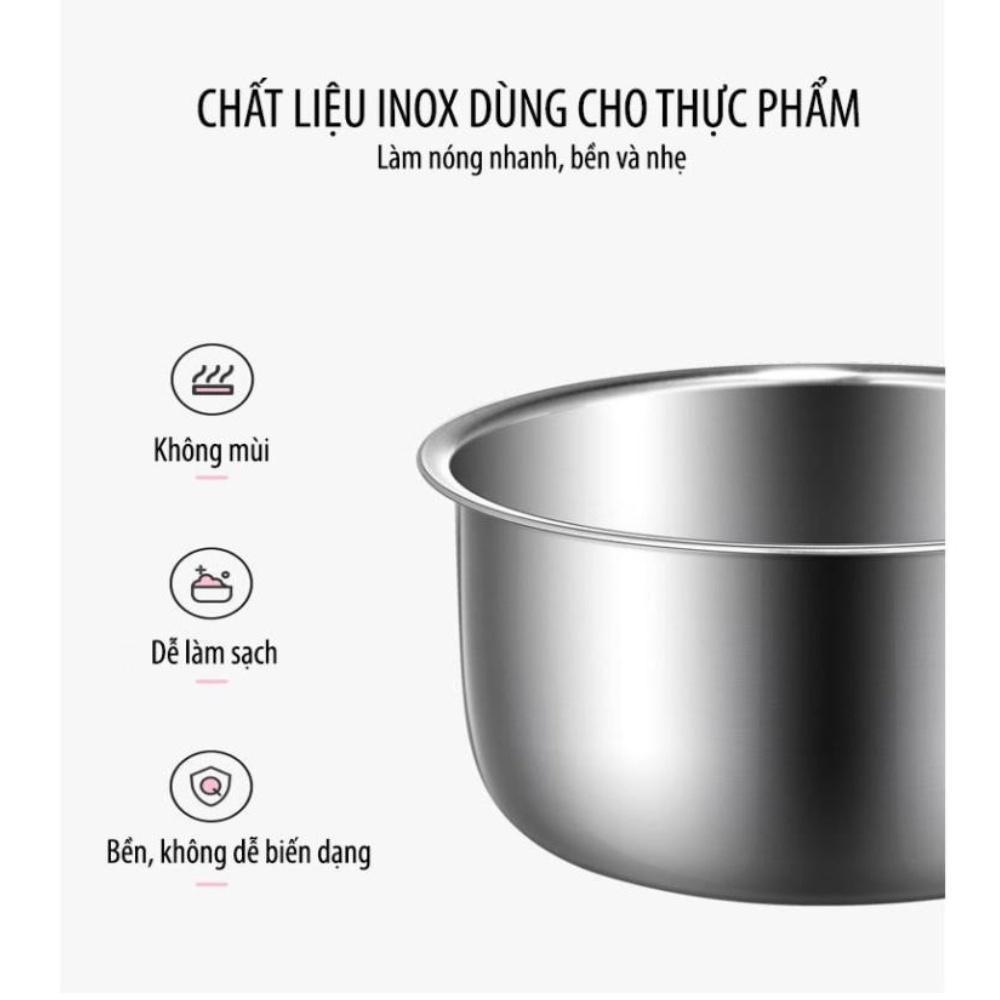 Hộp cơm cắm điện văn phòng 2 tầng 4 khay inox, cặp lồng cơm giữ nhiệt tự nấu chín hâm nóng đồ ăn bảo hành 12 tháng