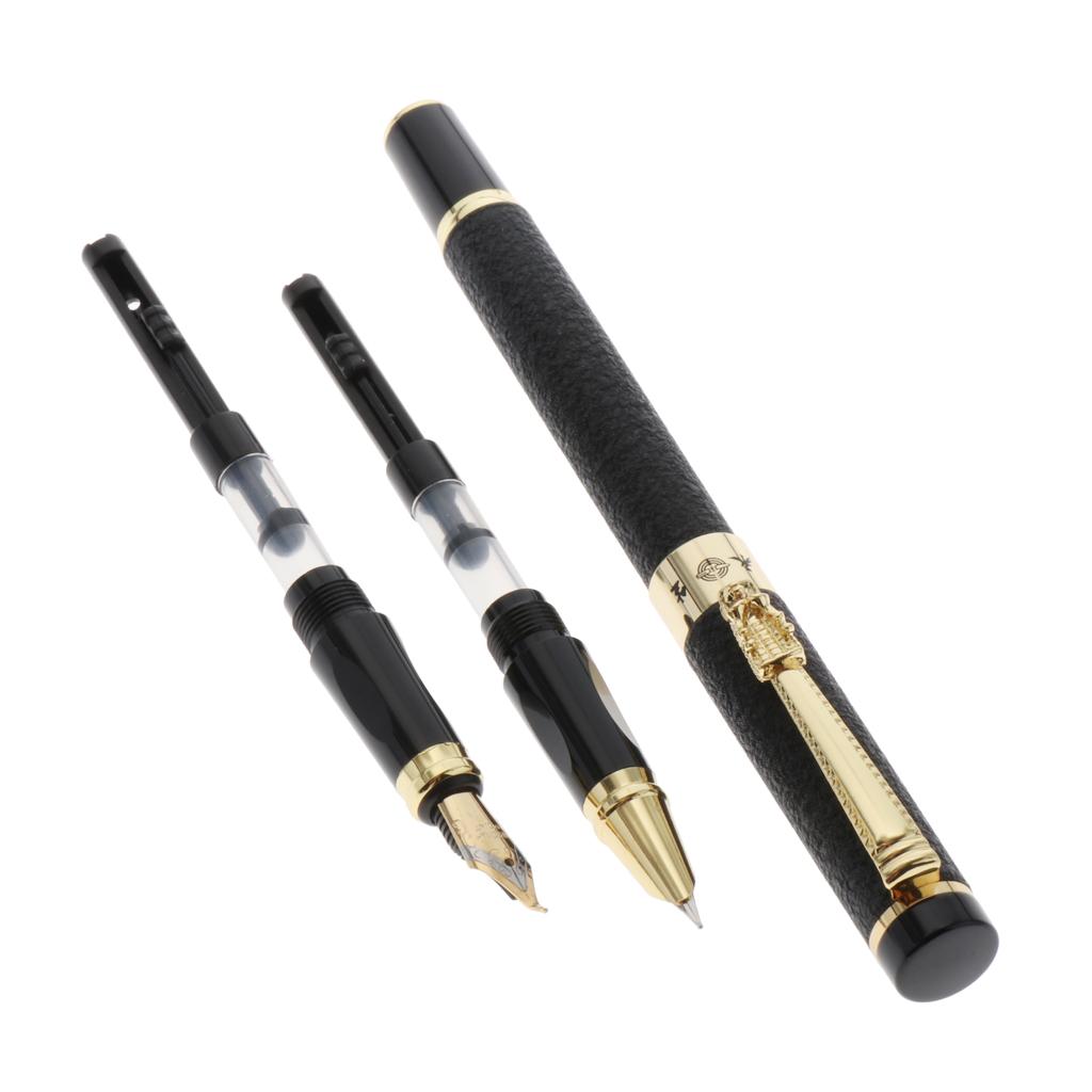 3Pcs Luxury Fountain Pen - BEST Fountain Pens Gift Set - Smooth Elegant Writing - Calligraphy - FREE Ink Refill Converter
