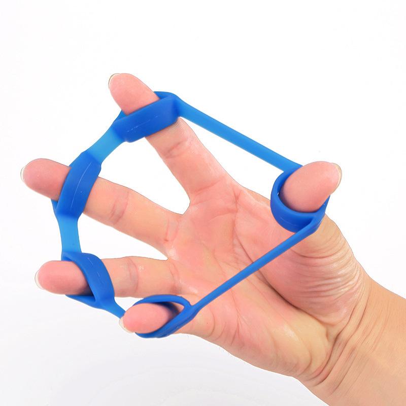Tay kẹp tay silicone mở rộng tập thể dục tay cầm tay sức mạnh Trình rèn luyện ngón tay tập thể dục chống Color: light grey