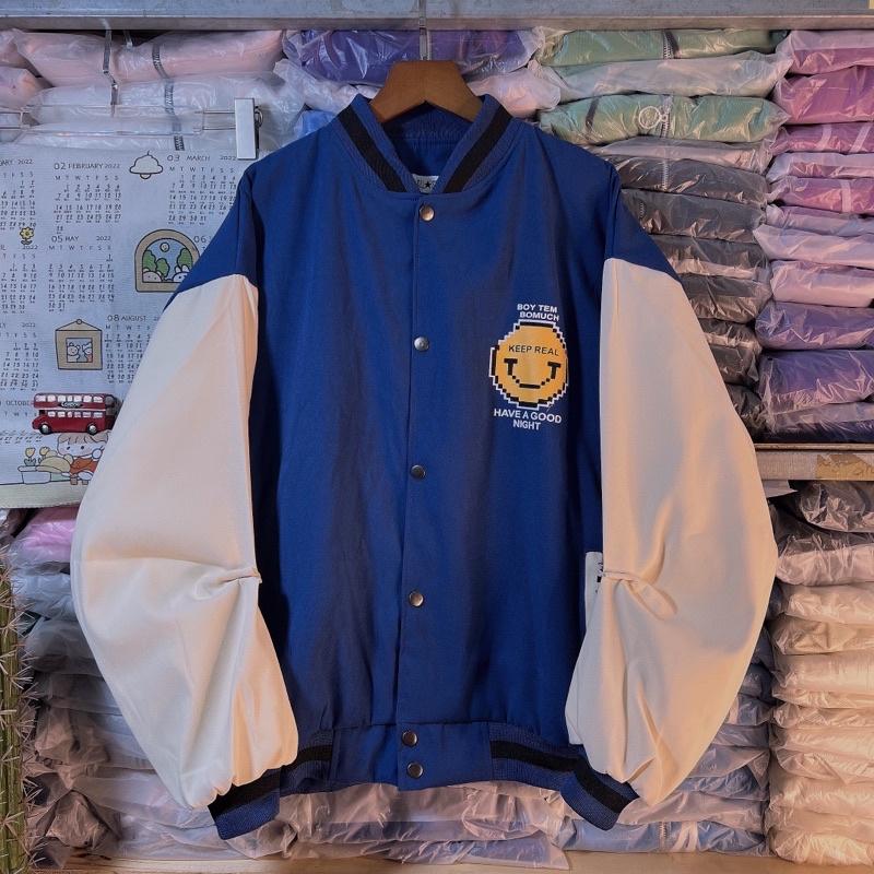 Áo Khoác Dáng Rộng Phom Unisex Chất Da Lộn 2 Lớp Lót Dù Phom Tay Bo Len Dệt Kim Cao Cấp_Kiểu Dáng Bomber Hiện Đại