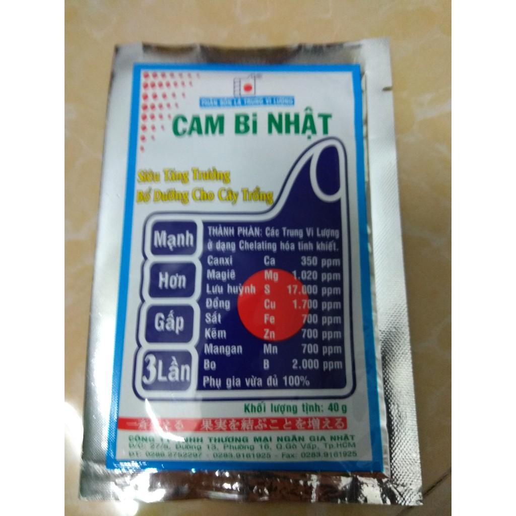 Phân bón lá trung vi lượng CAM Bi Nhật tăng trưởng bổ dưỡng cho cây trồng - gói 40 gram