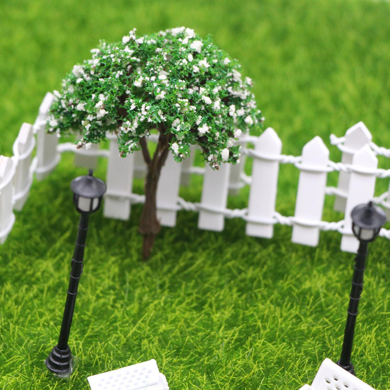 1/12 Miniature Fairy Garden Ornaments Miniature Scene Model Toy Mini Artificial Grass Dollhouse Decoration Accessories for Garden Yard Decor