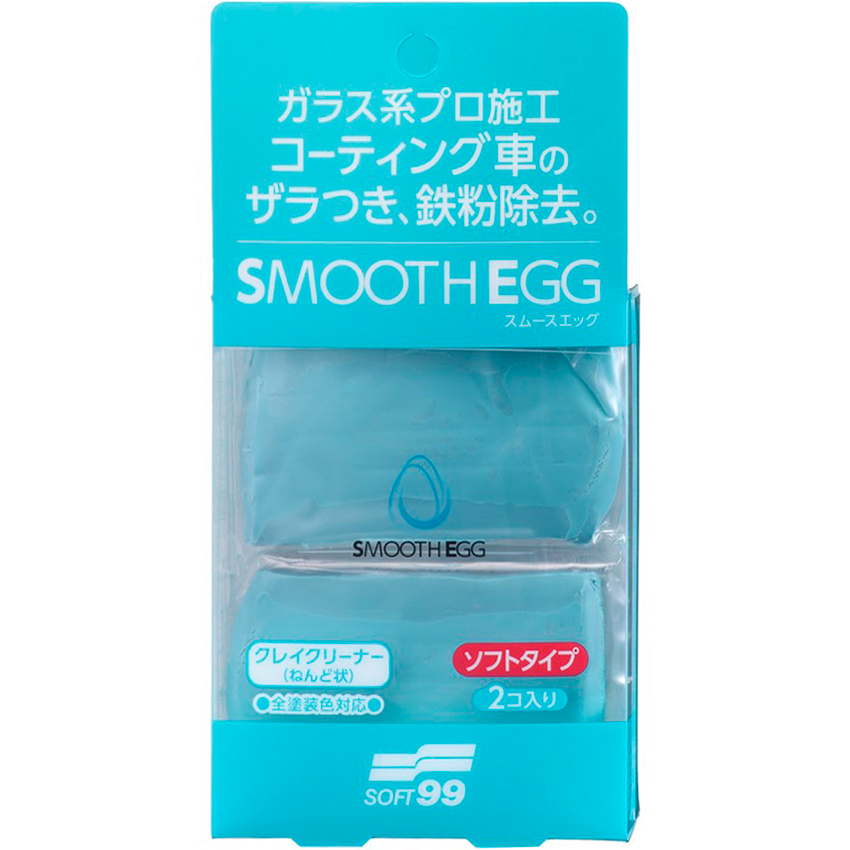 Đất Sét Chuyên Dụng Tẩy Bụi Kim Loại, Bột Sắt Ô Tô Smooth Egg Clay Bar W-513 Soft99 120g