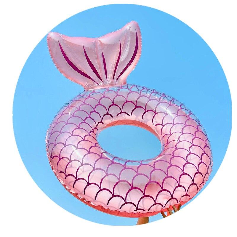 110 # xanh hồng Tựa lưng nàng tiên cá Vòng bơi bơm hơi Vòng bơi dành cho người lớn Vòng bơi nổi Hồ bơi bên bãi biển Đồ chơi bên bãi biển