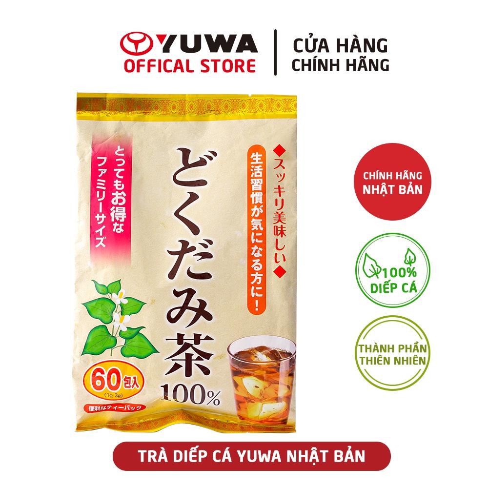 Trà Diếp Cá Yuwa 100% Lá Diếp Cá Giải Nhiệt Giải Độc,  Trừ Nắng Nóng Mùa Hè Yuwa Dokudami Tea 100% Gói 60 gói