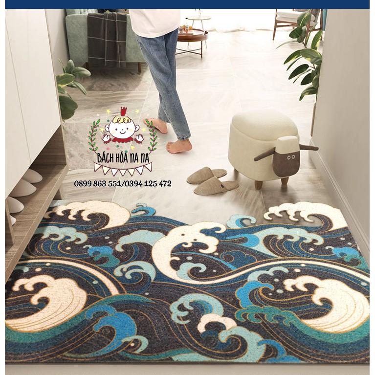THẢM TRANG TRÍ TẾT 2021-THẢM TRẢI SÀN CHỐNG TRƠN TRƯỢT - Mẫu Hoa Văn Sóng Nước Tài Lộc Tràn Đầy - Nana Decor Shop