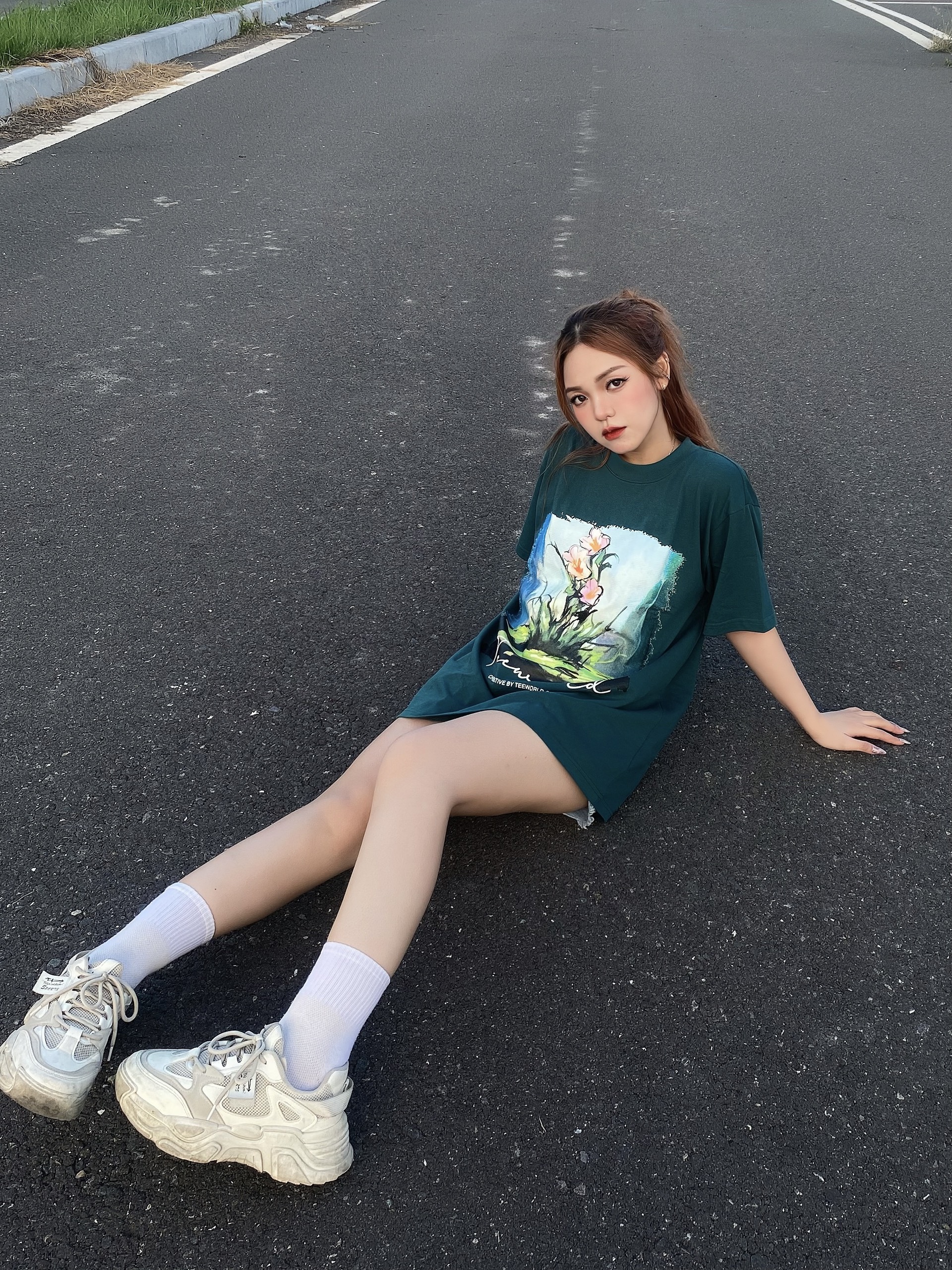 Áo Thun Local Brand Teeworld Flower T-shirt Trắng Đen Nam Nữ Form Rộng Unisex