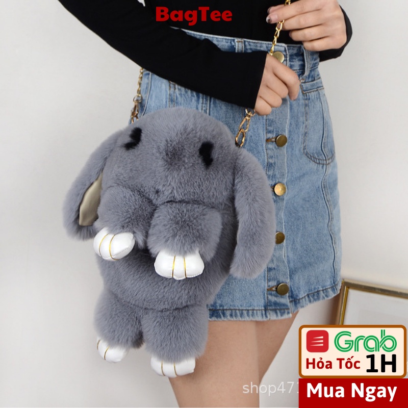 Túi đeo vai thỏ bông mini, Túi đeo chéo tote cực đáng yêu cute dễ thương dành cho nữ cho bé Bagtee_a106