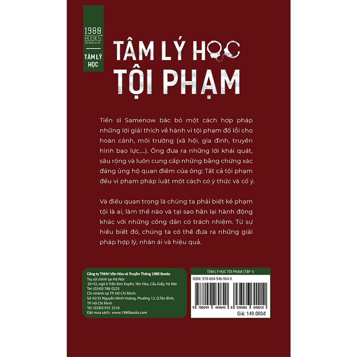 Tâm Lý Học Tội Phạm - Tập 1 - Bản Quyền