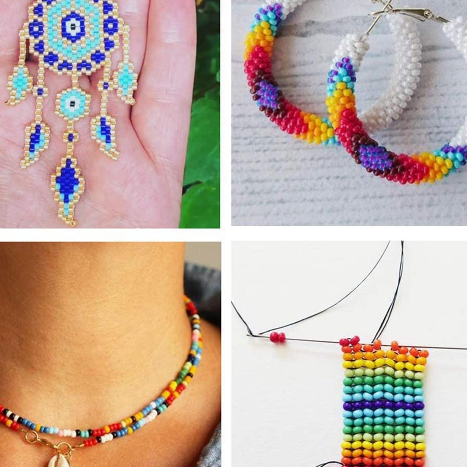 Glass Beads for Jewelry Making , Spacer Beads 24 Colors Small Beads, Tiny Beads Set for DIY Bracelets Necklaces Earring Making Crafts