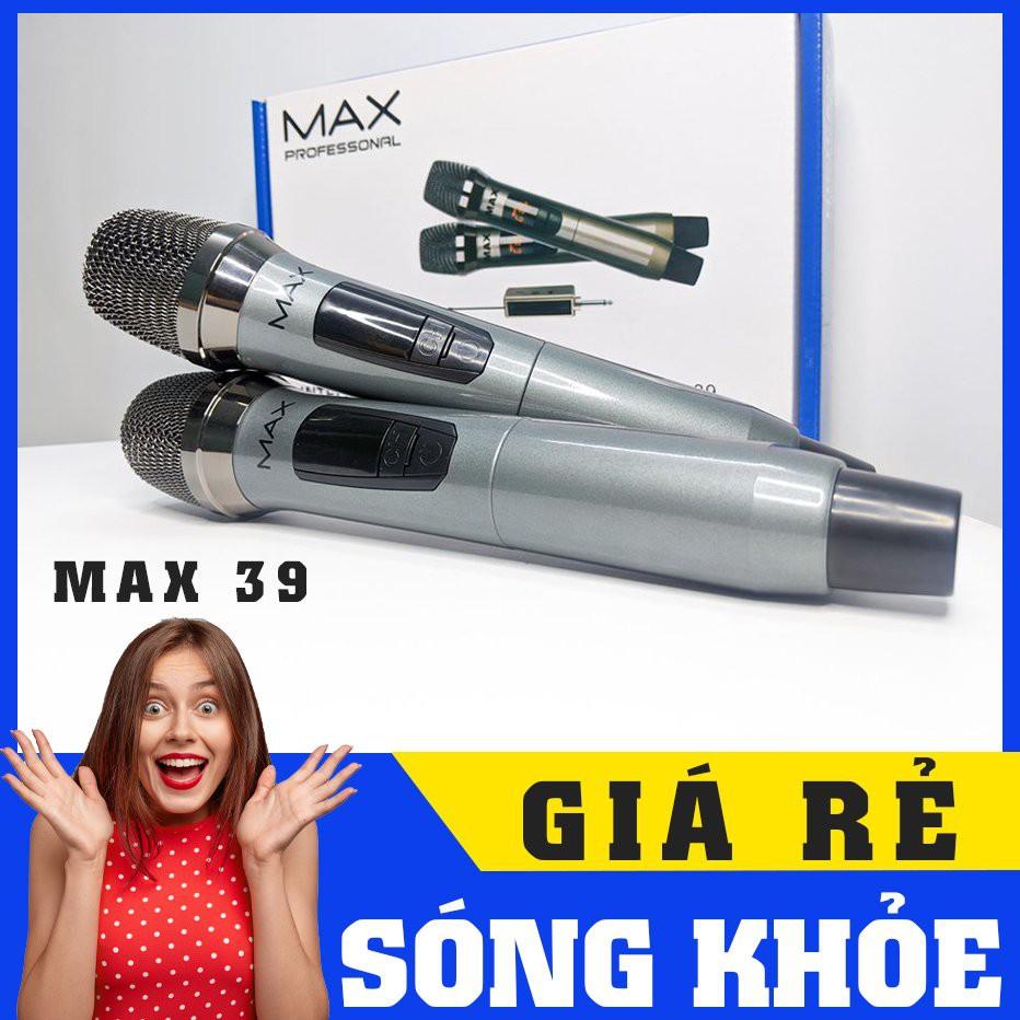 Hình ảnh Micro không dây đa năng MAX 39 hát karaoke gia đình cực hay trang bị màn hình LCD hiển thị tần số