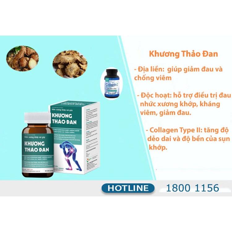 (NGUYÊN TEM TÍCH ĐIỂM) VIÊN XƯƠNG KHỚP KHƯƠNG THẢO ĐAN - HỖ TRỢ GIẢM ĐAU XƯƠNG KHỚP VÀ PHỤC HỒI SỤN KHỚP