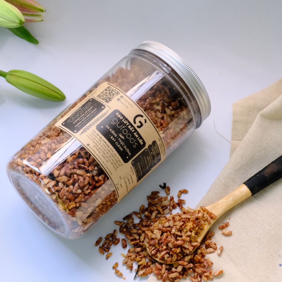Gạo lứt sấy ăn liền GUfoods - Tiện lợi, Thơm ngon, Ăn kiêng, Thực dưỡng, Eat clean, Snack healthy, Keto
