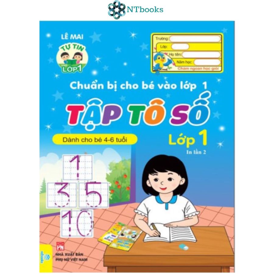 Sách Chuẩn Bị Cho Bé Vào Lớp 1 - Tập Tô Số dành cho bé 4-6 tuổi