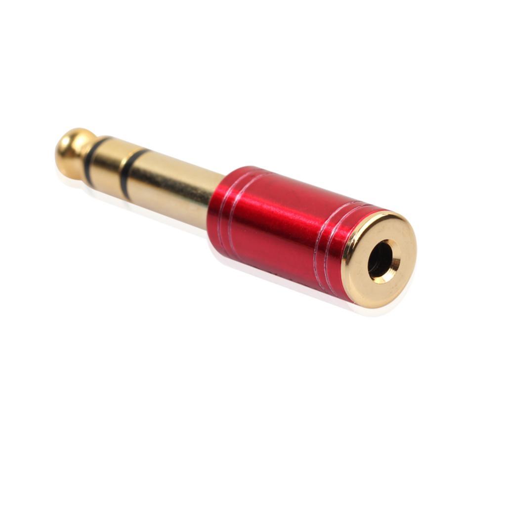 6.35mm Male to 3.5mm Female Stereo Headphone Jack Audio Adapter Converter