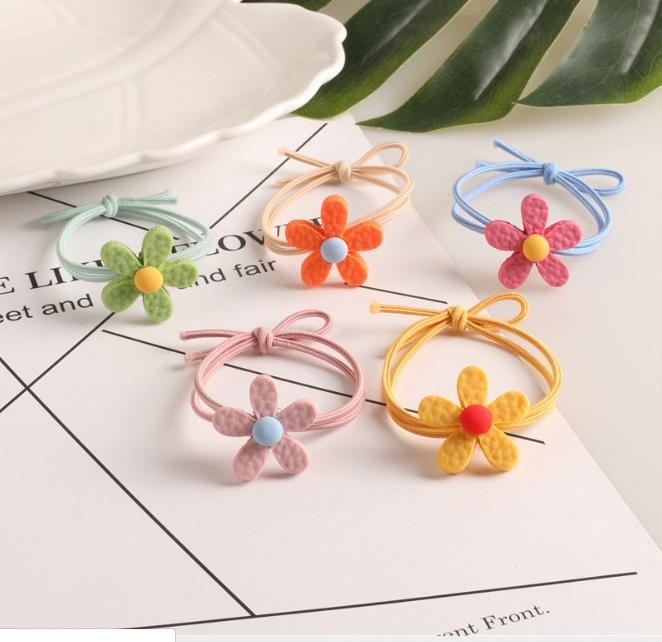 Dây thun cột buộc tóc hoa 5 cánh - combo 5sp