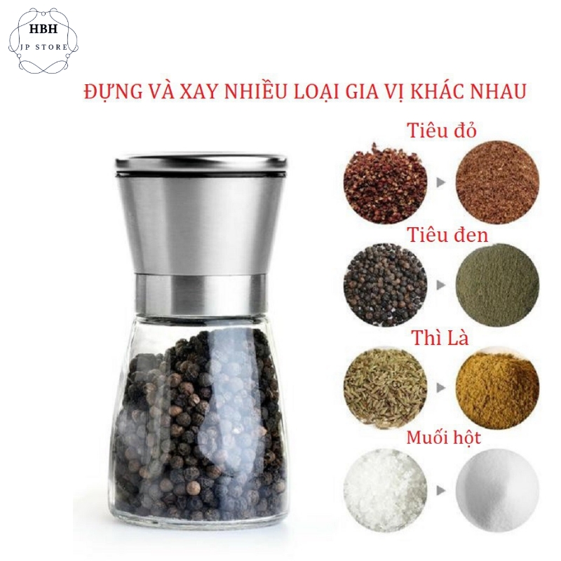 Lọ Xay Tiêu Inox Tiện Lợi 0000632