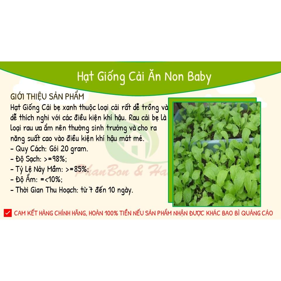 Hạt Giống Cải Bẹ Xanh Ăn Non Năng Suất Cao, Nhanh Thu Hoạch 20Gr - Phú Nông Seeds - Shop Phân Bón và Hạt Giống