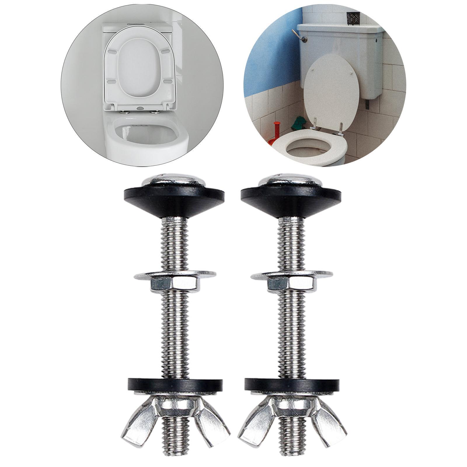 Toilet , Stainless Steel Toilet Tank Screw Fixing , Heavy Duty  with Waterproof Rubber Gasket