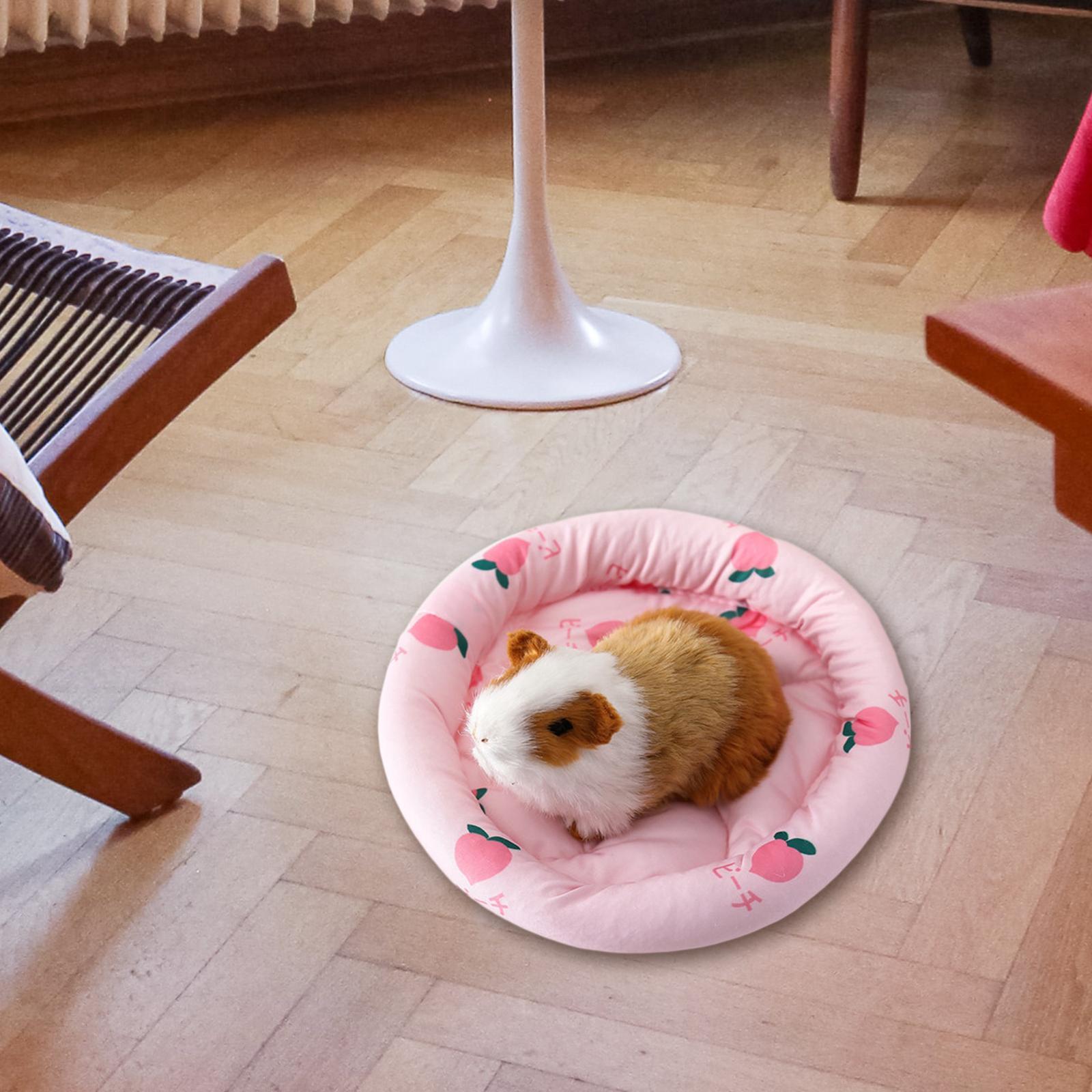 Small Animal Sleeping Bed Round Soft Guinea Pig Mat for Hedgehog Ferret Cats