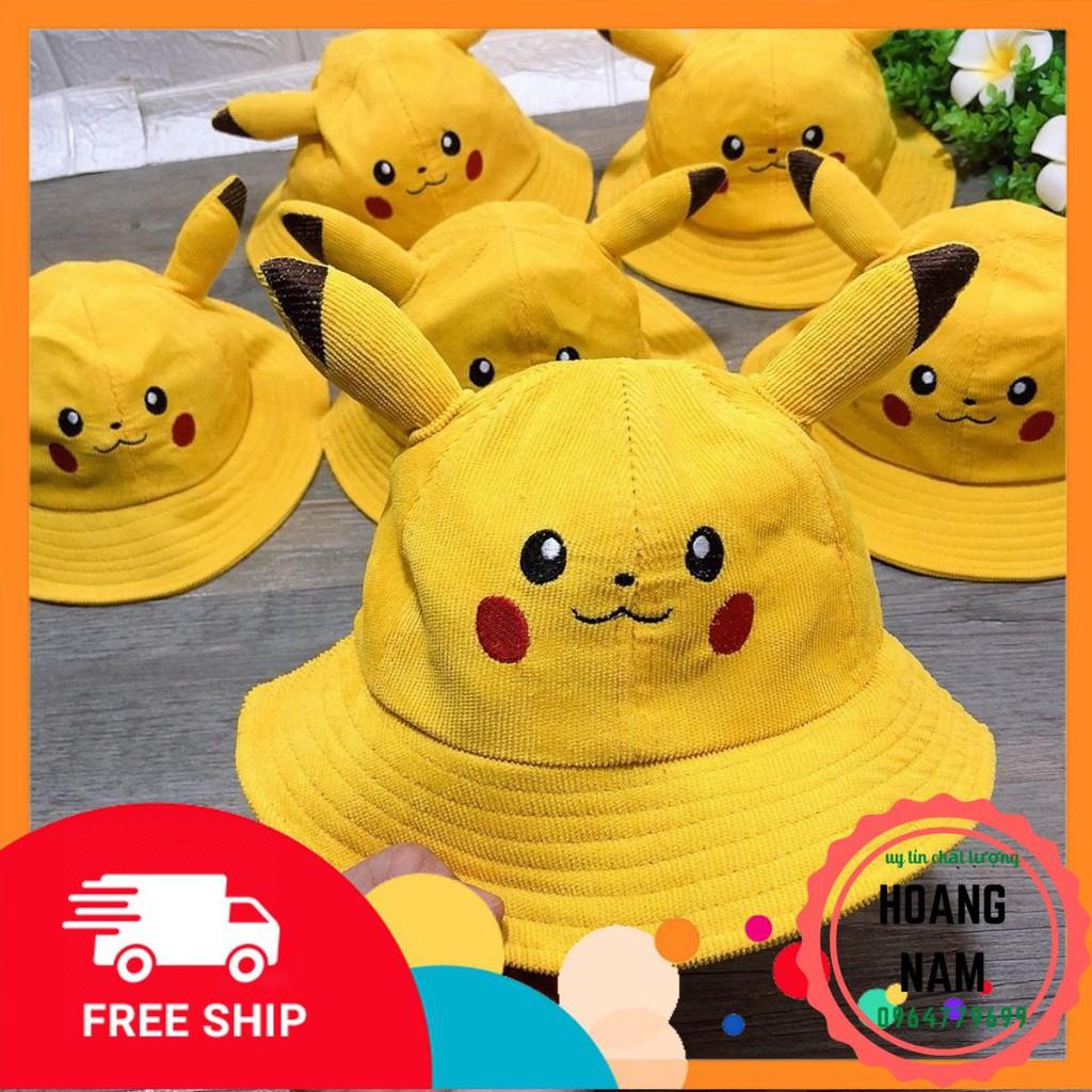 NÓN BUCKER HÌNH PIKACHU_MŨ PIKACHU RỘNG VÀNH