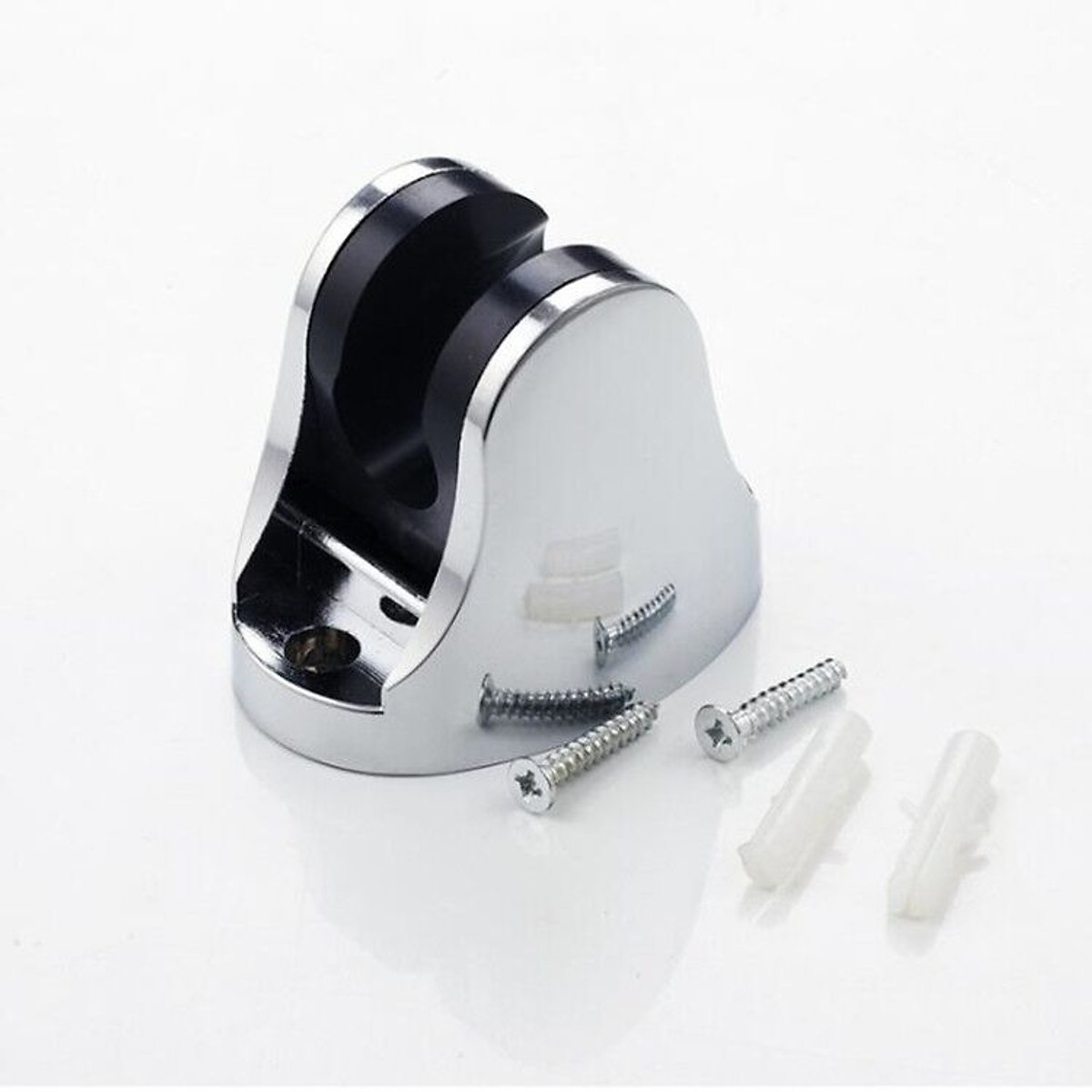 Đế cài/Giá đỡ vòi hoa sen mạ điện có thể điều chỉnh-tặng kèm miếng rửa chén silicon