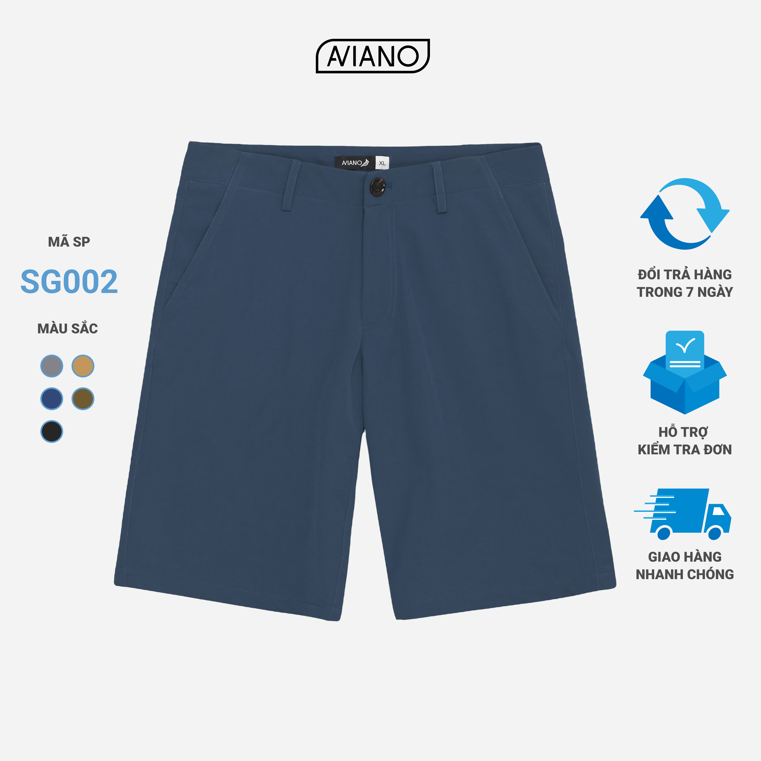 Quần Short Gió Nam Thiết Kế 5 Màu Kiểu Dáng Trẻ Trung Thời Trang AVIANO