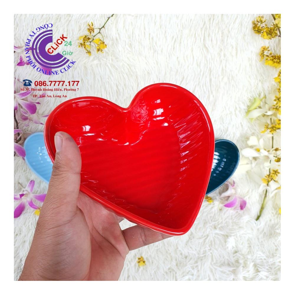 Bát sứ hình tim, Chén bằng gốm đẹp, tô trái tim decor bàn ăn quà tặng tình yêu -Gốm Sạch Cao Cấp Hàng Khử Chì