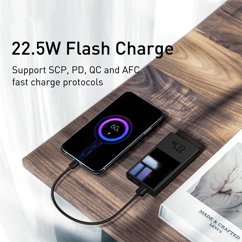 Pin sạc dự phòng siêu nhỏ gọn Baseus Super mini 20.000 mAh 22.5W - Hàng chính hãng