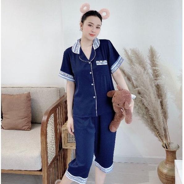 Đồ Bộ Pijama Quần Lửng Lụa Mango Cao Cấp BigSize XL 2XL Giảm 10K Đơn 200K