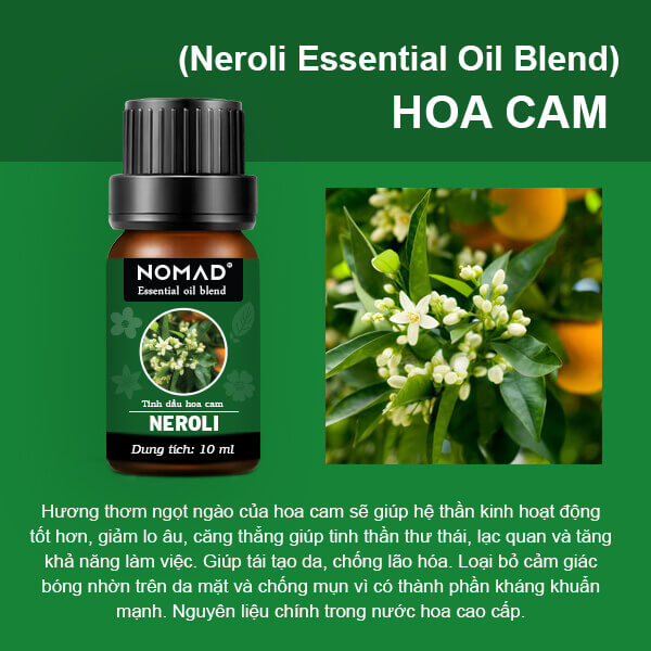 Tinh Dầu Hoa Cam Nomad Neroli Essential Oil Blend