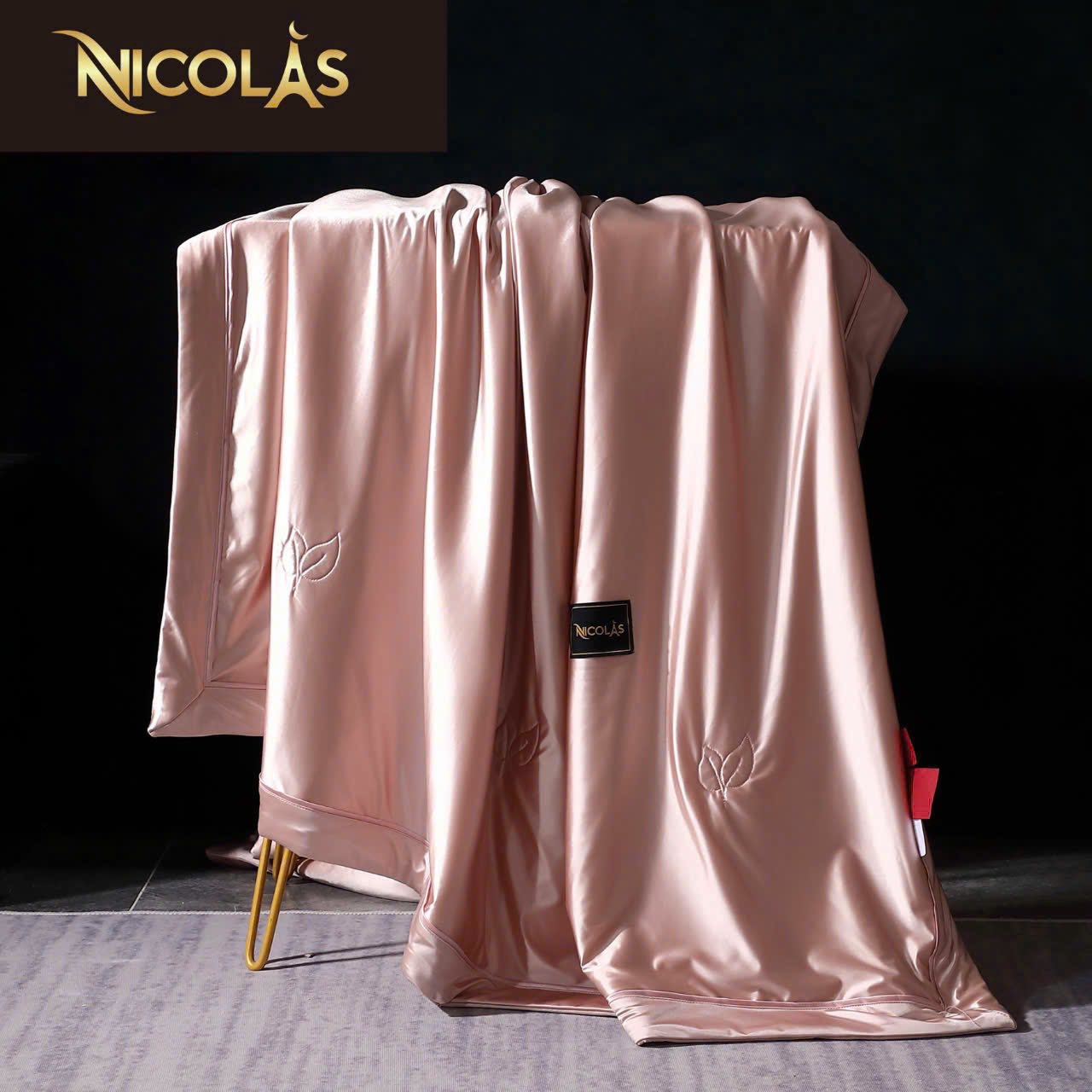 CHĂN HÈ LỤA LẠNH TƠ TẰM NICOLAS Hàng chính hãng