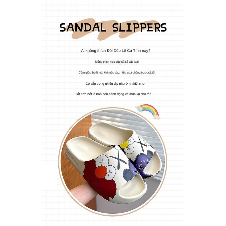 Dép Sandal Nhựa EVA Chống Trượt In Họa Tiết Hoạt Hình Dễ Thương Thời Trang Cho Nữ