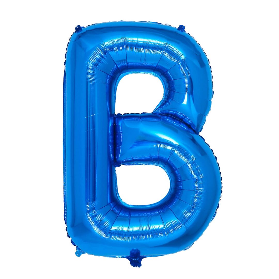 Bóng Chữ Màu Xanh Dương Metallic Blue Letter Foil Balloon 40cm BSO49