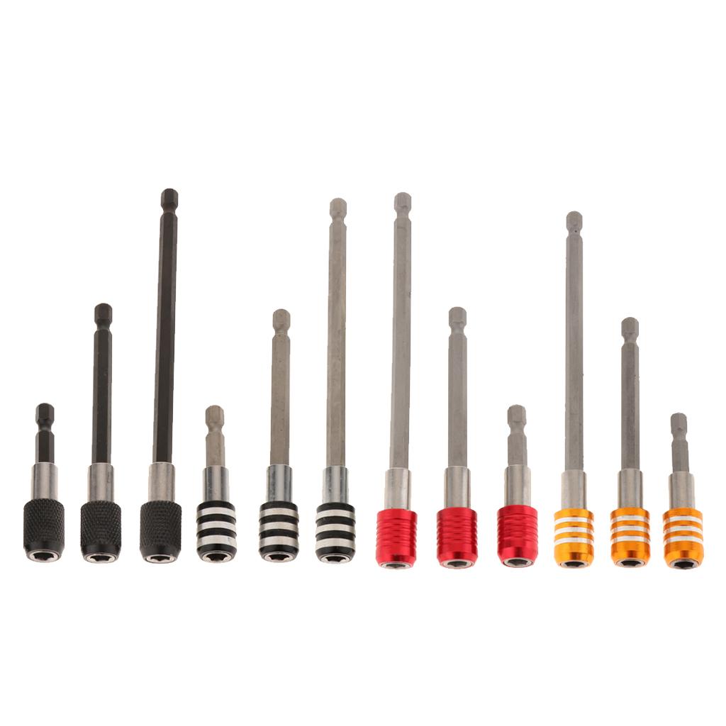 3Pcs Hex Shank Quick Release 1/4 Screwdriver Extension Drill Holder Bits